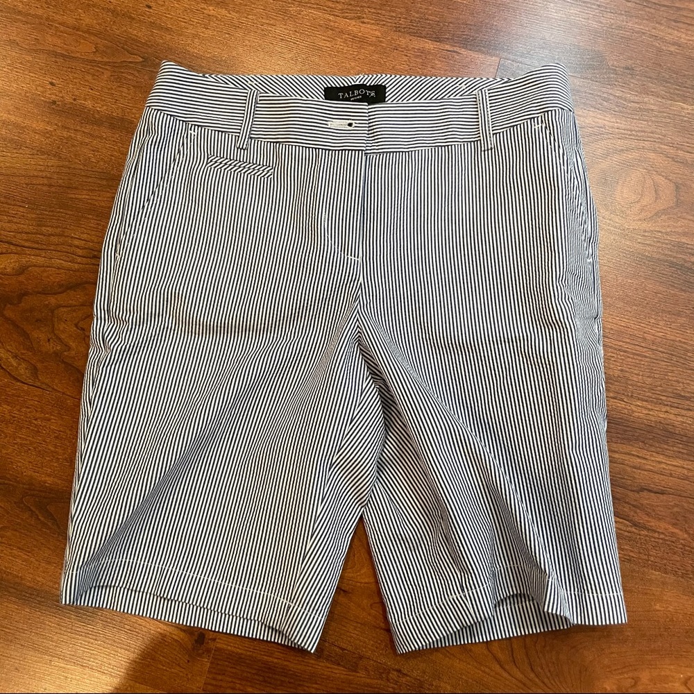 Talbots Blue Pin Stripe Shorts
